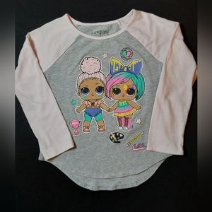 LOL three quarter length sleeve baseball style girls top